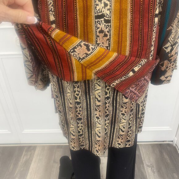 Vintage 90s African Print Carole Little Jacket Sz. L - Picture 8 of 13